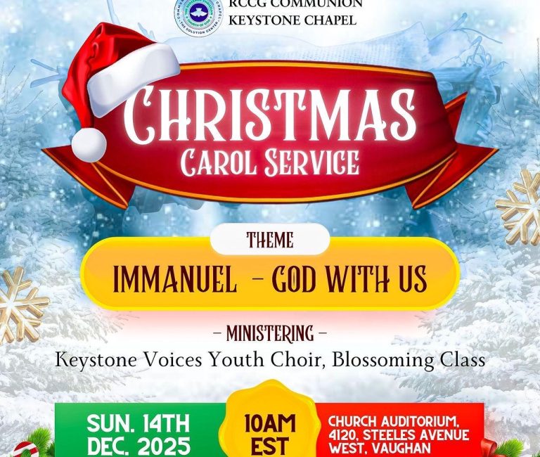 CHRISTMAS CAROL SERVICE ON SUNDAY 14TH DEC 2025 @ 10.00AM