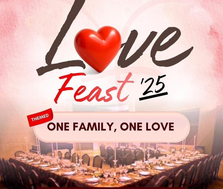 LOVE FEAST SERVICE ON SUNDAY 21ST DEC 2025 @ 10.00AM