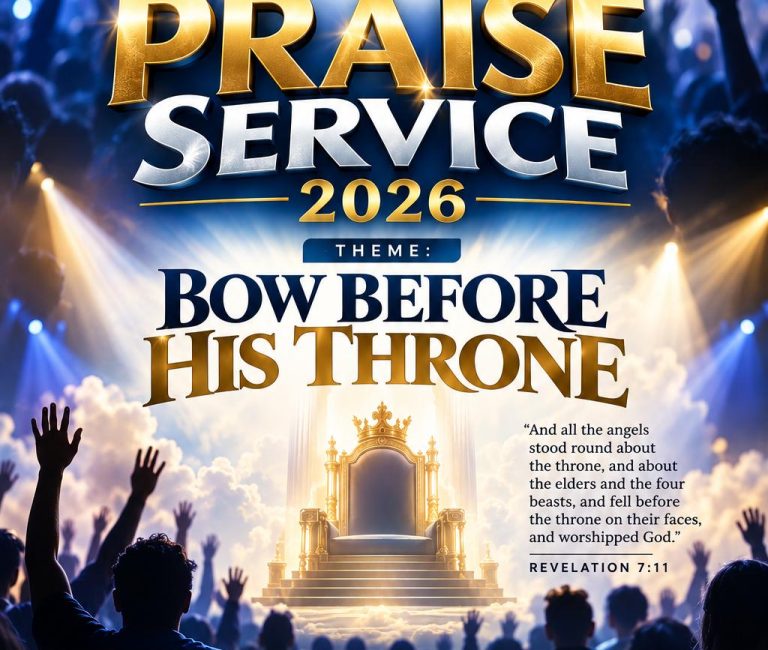 PRAISE SERVICE – SUNDAY 27TH Sept 2026 @ 10.00AM